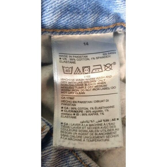 Old Navy Women’s Straight High-Rise Jeans Sz 14 Light Wash Denim O.G. Y2K Retro - Picture 6 of 7